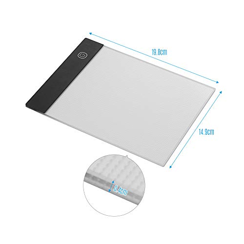 Tablilla digital para copiar, Almohadilla de luz de tableta gráfica LED A5 para trazado de copia de dibujo