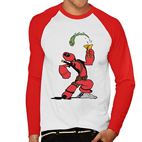 Tacopeye Deadpool Popeye Men's Baseball Long Sleeved T-Shirt