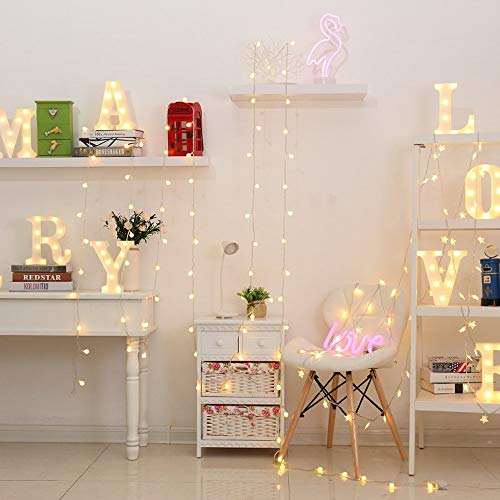 Takefuns Letras Led Luminosas Decorativas Letras Decorativas Luces De Espejo Del Alfabeto A-Z con Luces de LED para Decoración de DIY Wedding Party Dormitorio Decoración de Navidad- Letra R