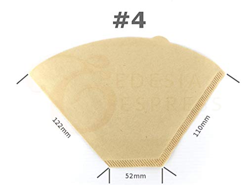 Tamaño 4(1x 4) 4K filtro de café conos de papel, sellado de fábrica-paquete de 100