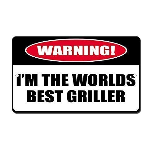 TammieLove Señal metálica de Aluminio Texto en inglés World'S Best Griller, 20 x 30 cm