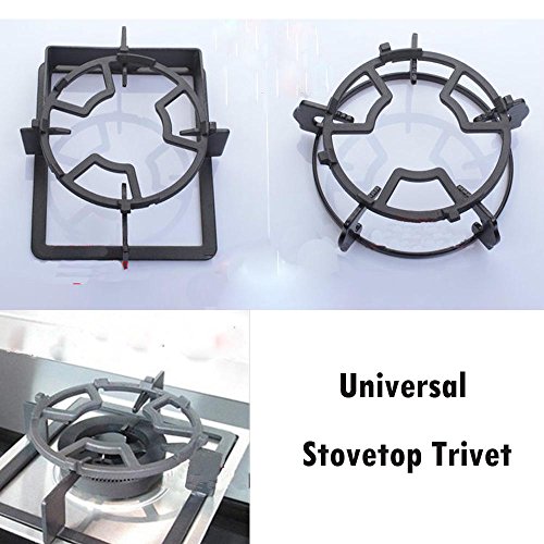 TAMUME Negro Universal Hierro Fundido Trébedes Trivets Soporte de Trabajo de Cocina