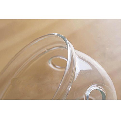 TAMUME Transparent 12.7 * 12.7 * 7.5cm Tetera Más Cálido Calentador Té Adecuado con Regalos Candelita para 200-600ML Tetera de Cristal Teapot Warmer (Cristal)