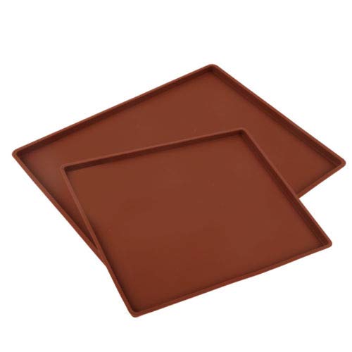 Tapete para Hornear de Silicona Estera de Horno Antiadherente Swiss Roll Mat Multifuncional Torta de Hornada de Pizza Pasteles Pad Bandeja de Herramientas para Cocina (Marrón, S)