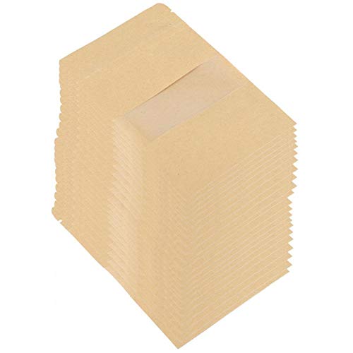 Tarente 20pcs Papel Kraft Bolsa Bolsa Stand Up Café Alimentos Zip Lock Embalaje w/Ventana 9 * 14CM