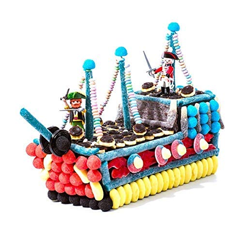 Tarta chuches Playmobil barco pirata