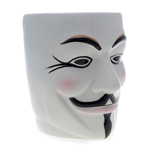 Tasa de Café Máscara Blanca Guido Fawkes Anonymous