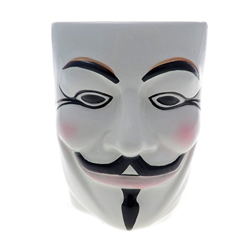 Tasa de Café Máscara Blanca Guido Fawkes Anonymous