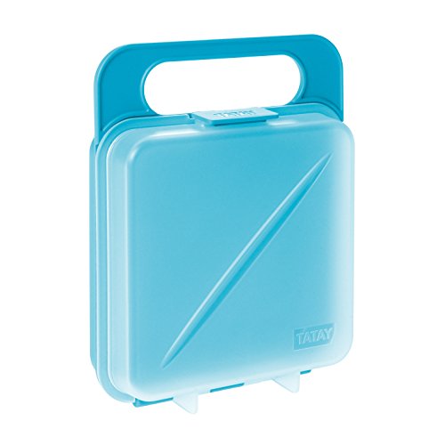 Tatay Porta Contenedor de Alimentos para Sandwich, Libre de BpA, Azul, 18 x 14 x 4.5 cm