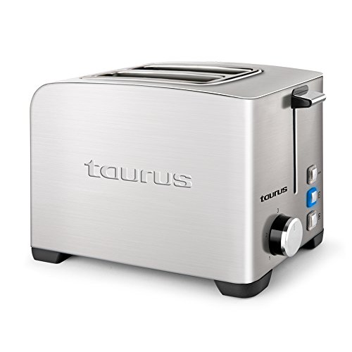 Taurus Mytoast II Legend Tostador de 39 mm, 850 W, Acero Inoxidable, 2 Ranuras, Gris