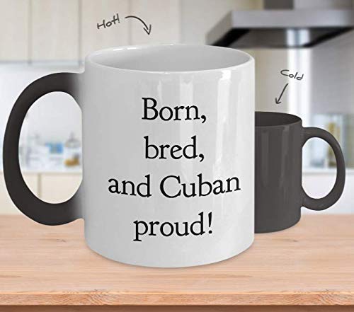 Taza de café Cuba que cambia de color, compañero de trabajo cubano, ideas de regalo para mujeres y hombres, regalos del día de la madre y del padre