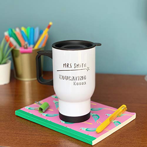 Taza de viaje con aislamiento para profesores, monocroma, ideal como regalo de fin de curso, para profesores