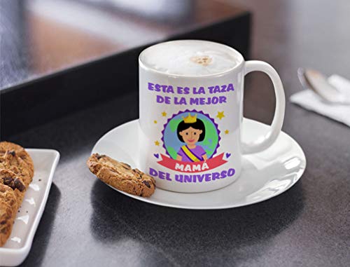 Taza - Regalos para tu Madre - La Mejor Mamá del Universo 350ml Blanco