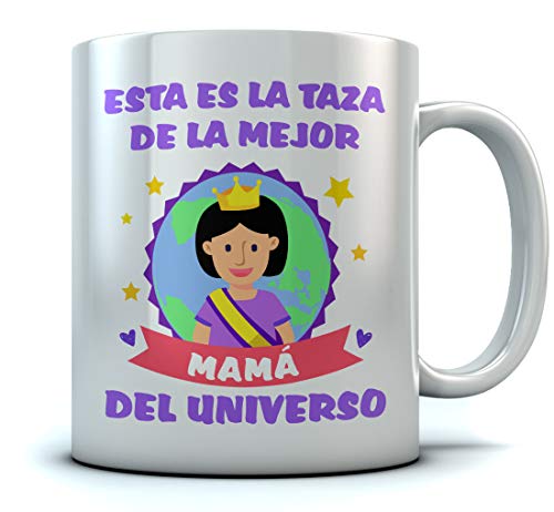 Taza - Regalos para tu Madre - La Mejor Mamá del Universo 350ml Blanco