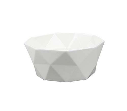 Tazón de sopa Tazón de cerámica japonés, vajilla de cerámica blanca, tazón de ensalada de frutas, tazón de postre vegetal, tazón de sopa de fideos fríos, [6in, 7in, 8in] Tazón de fideos ( Size : 8in )