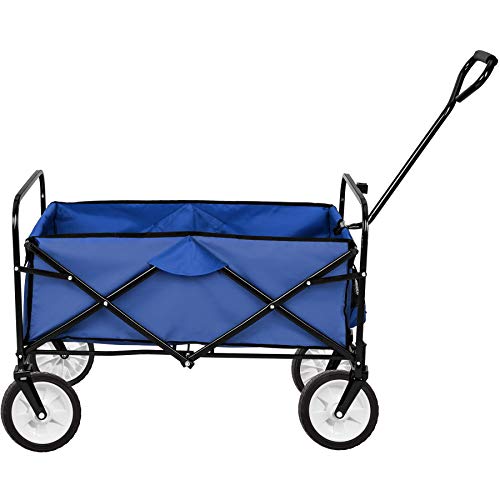 TecTake Carro de Mano Plegable y abatible Carrito de Transporte | Carga 80kg (Azul | no. 402595)