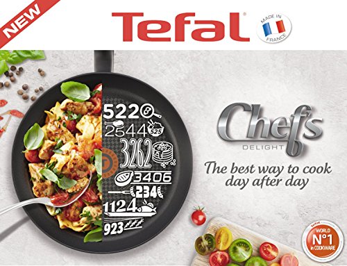 Tefal C6940602 - Cacerola (Alrededor, Sartén multiuso, Negro, Marrón, Titanium Pro, Aluminio, Thermo-Spot)