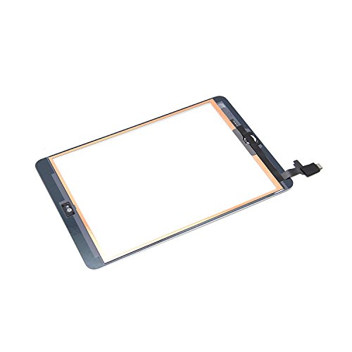 Tefir Blanco Digitalizador Pantalla táctil Panel Frontal Reemplazo de Reparación de Lente de Cristal para iPad Mini 1 2 A1432 A1489 (7.9 Pulgadas) Incluye IC Chip Cable Flex