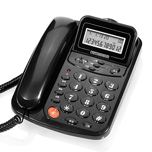 Teléfono del escritorio del ornamento del teléfono de línea fija doméstica con cables de teléfono, fijo, sin batería, estilo de la oficina Sentado teléfono fijo, montado en la pared del contestador au