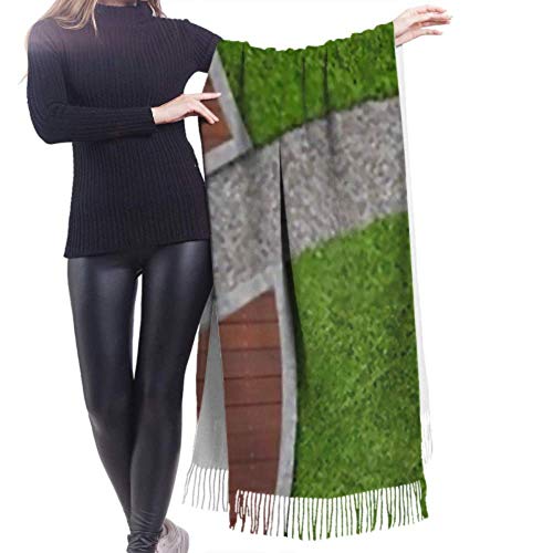 Tengyuntong Schal Wickeldecke - Bufanda clásica de cachemira unisex para invierno, diseño moderno de jardín terraza vista superior larga y cálida bufandas abrigo chal estola