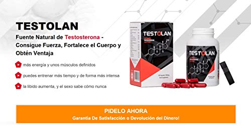 TESTOLAN Premium - Testosterone Booster, rejuvenece su cuerpo, aumenta la libido, le da vitalidad, fuerza y vigor, para todos los hombres mayores de 30 años, paquete básico 120 cápsulas / 820 mg