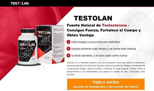 TESTOLAN Premium - Testosterone Booster, rejuvenece su cuerpo, aumenta la libido, le da vitalidad, fuerza y vigor, para todos los hombres mayores de 30 años, paquete básico 120 cápsulas / 820 mg