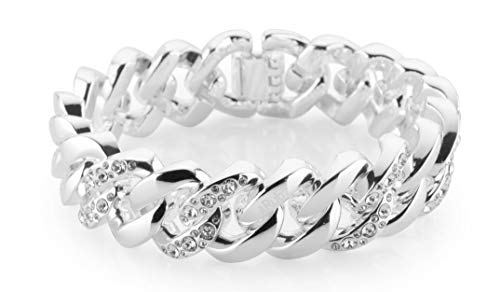 The-Rubz 12-100-301 - Brazalete de Mujer con Acero Inoxidable, 1.5 x 18.7 cm, Plata