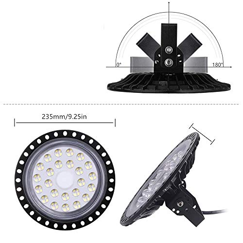 TIAS 50 / 100W Ufo Led High Bay Light 10000Lm 6000K-6500K Daylight White Ultra Thin Led Warehouse Iluminación Ip65 Impermeable High Bay Light para Garaje