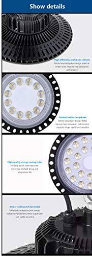 TIAS 50 / 100W Ufo Led High Bay Light 10000Lm 6000K-6500K Daylight White Ultra Thin Led Warehouse Iluminación Ip65 Impermeable High Bay Light para Garaje