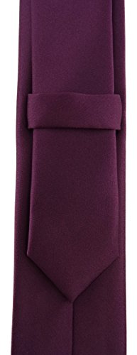 TigerTie - Corbata - Liso - para hombre Burdeos Violeta Talla única