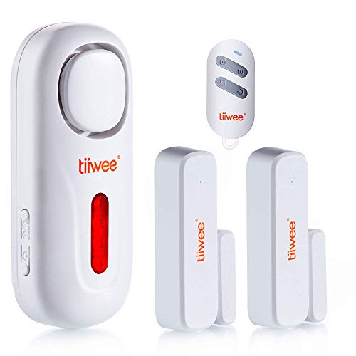 tiiwee Alarma de Hogar - Sistema de Alarma Antirrobo Inalámbrico - 1 Sirena - 2 Sensores de Ventanas y Puertas - 1 Control Remoto - Ampliable