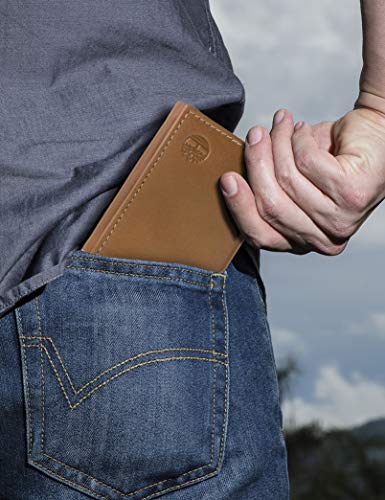 Timberland Mens Leather Trifold Wallet With ID Window