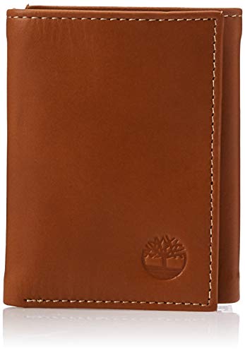 Timberland Mens Leather Trifold Wallet With ID Window