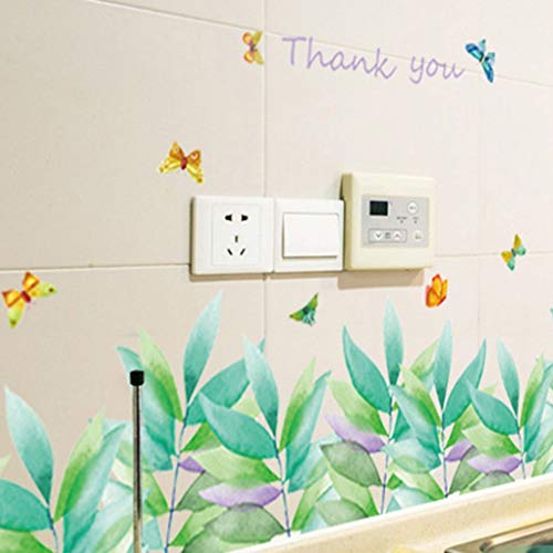 Timlatte Antecedentes Línea de la Flor de Mariposa Etiqueta de la Pared de la Esquina Sala de TV Sala Infantil del Papel Pintado PVC extraíbles Adhesivos de Tatuaje