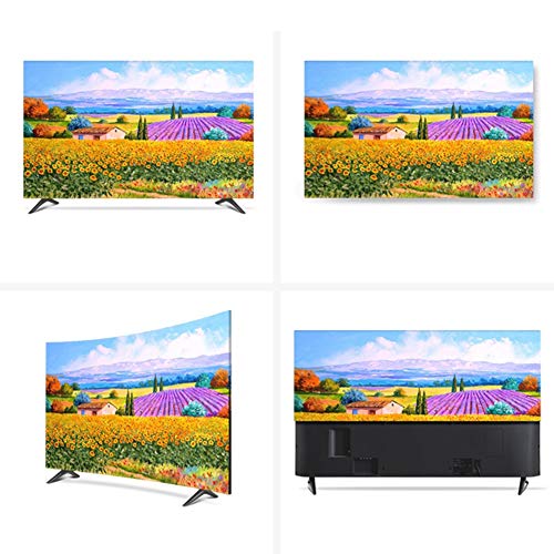 Ting Ting Cubiertas Protectoras Decoración del Paisaje Arte De La Pintura Al Óleo Cubierta Cubierta De Polvo De TV LCD Tingting-Funda para Monitor (Color : Provence, Size : 43inch)