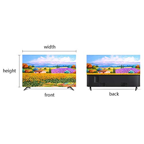 Ting Ting Cubiertas Protectoras Decoración del Paisaje Arte De La Pintura Al Óleo Cubierta Cubierta De Polvo De TV LCD Tingting-Funda para Monitor (Color : Provence, Size : 43inch)