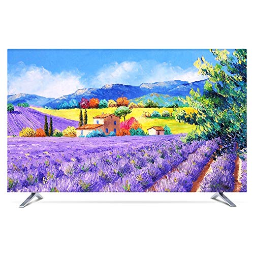 Ting Ting Cubiertas Protectoras Decoración del Paisaje Arte De La Pintura Al Óleo Cubierta Cubierta De Polvo De TV LCD Tingting-Funda para Monitor (Color : Provence, Size : 43inch)