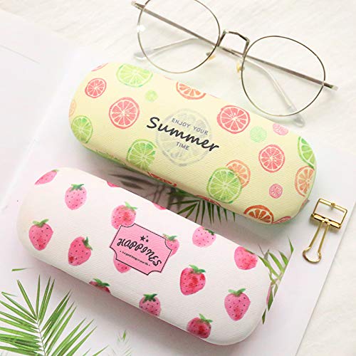 Tinkber Estuche portátil para gafas con motivos de frutas, Caja Estuche para Gafas, diseño de frutas, caja de almacenamiento