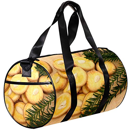 TIZORAX Bolsa de lona para mujeres hombres mantequilla galletas deportes gimnasio bolsa de mano fin de semana noche bolsa de viaje al aire libre equipaje bolso