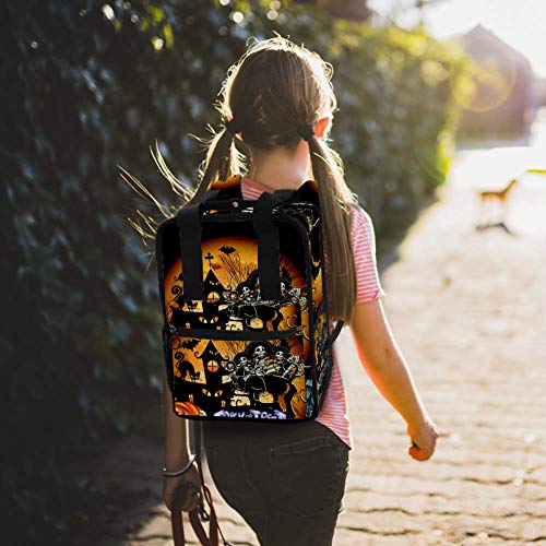 TIZORAX Mochila para mujeres arte flor nueva adolescente niñas niños escuela universidad bolso acolchado senderismo bolsas de viaje casual Daypack motivo 2 14x10.2x4.7 in/35.5x26x12 cm