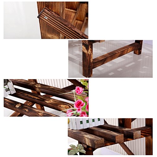 TMTX-Flower stand Pequeño Puesto de Flores de 3 Niveles, estanterías modulares de Interior/Exterior de Madera, Soporte portátil para Hierbas y Plantas, Regalo para jardineros