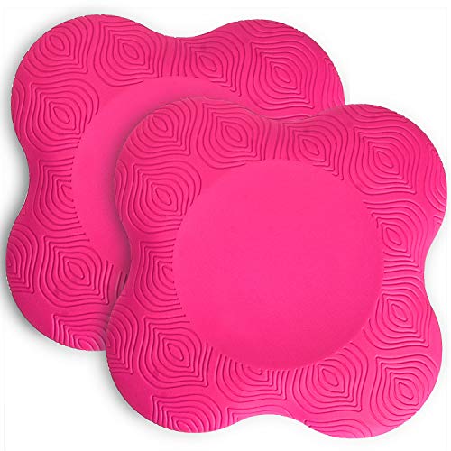 Tobwolf - Rodilleras de yoga (2 unidades, espuma antideslizante), cómoda almohadilla de apoyo para yoga, ejercicio, para proteger la rodilla, tobillo, codo, mano), color rosa