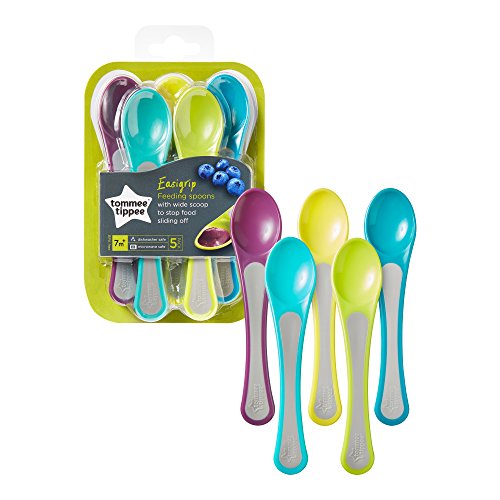 Tommee Tippee 44660450 - Cucharas termosensibles, colores surtidos, pack de 5 unidades