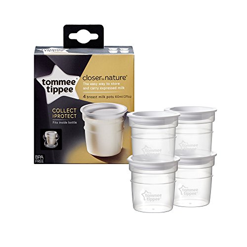 Tommee Tippee Closer to Nature - Recipientes para conservar la leche, 4 unidades