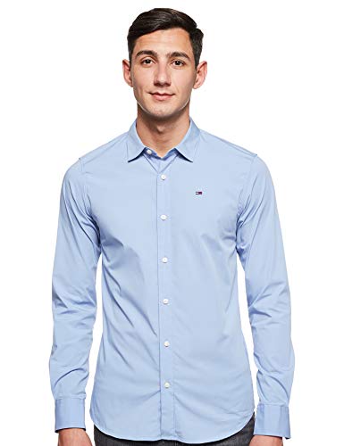 Tommy Hilfiger Original Stretch Camisa, Azul (Lavender Lustre 556), X-Small para Hombre