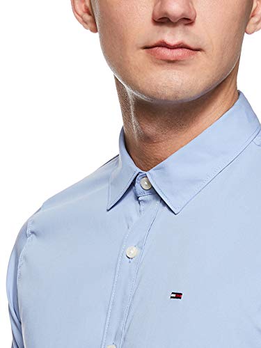 Tommy Hilfiger Original Stretch Camisa, Azul (Lavender Lustre 556), X-Small para Hombre