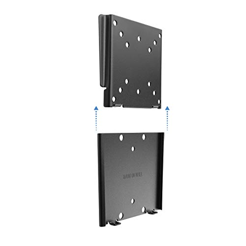 TooQ LP1023F-B - Soporte fijo de pared para monitor/TV/LED/LCD de 10" a 23", hasta 30kg de peso, distancia a la pared de 15 mm, formato VESA hasta 100x100, color negro