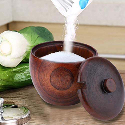 TOPINCN Natural de Madera Cerveza Taza Retro de Gran Capacidad de Agua de té de Madera rústica Que Bebe la Taza de café con asa Drinkware para Home Restaurant Regalo (Tarro de Madera)