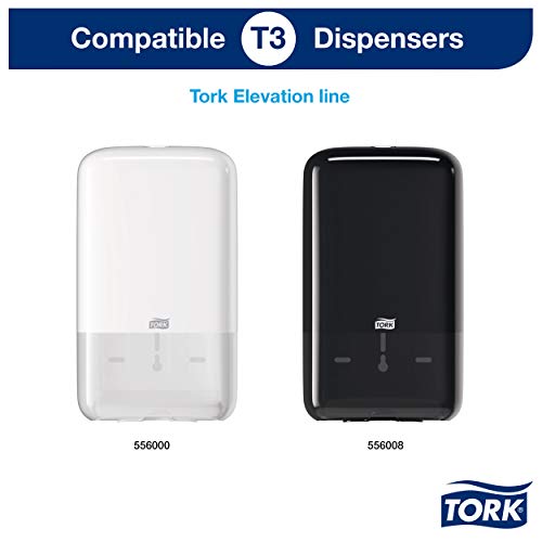 Tork 114276 Papel higiénico extra suave plegado de 2 capas compatible con el sistema higiénico T3, 30 recambios x 252 hojas (total 7560 hojas)