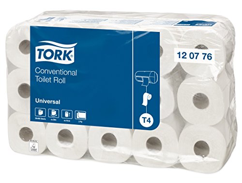 Tork 120776 - Pack de 30 rollos de papel higiénico x 400 hojas, 2 capas, color blanco